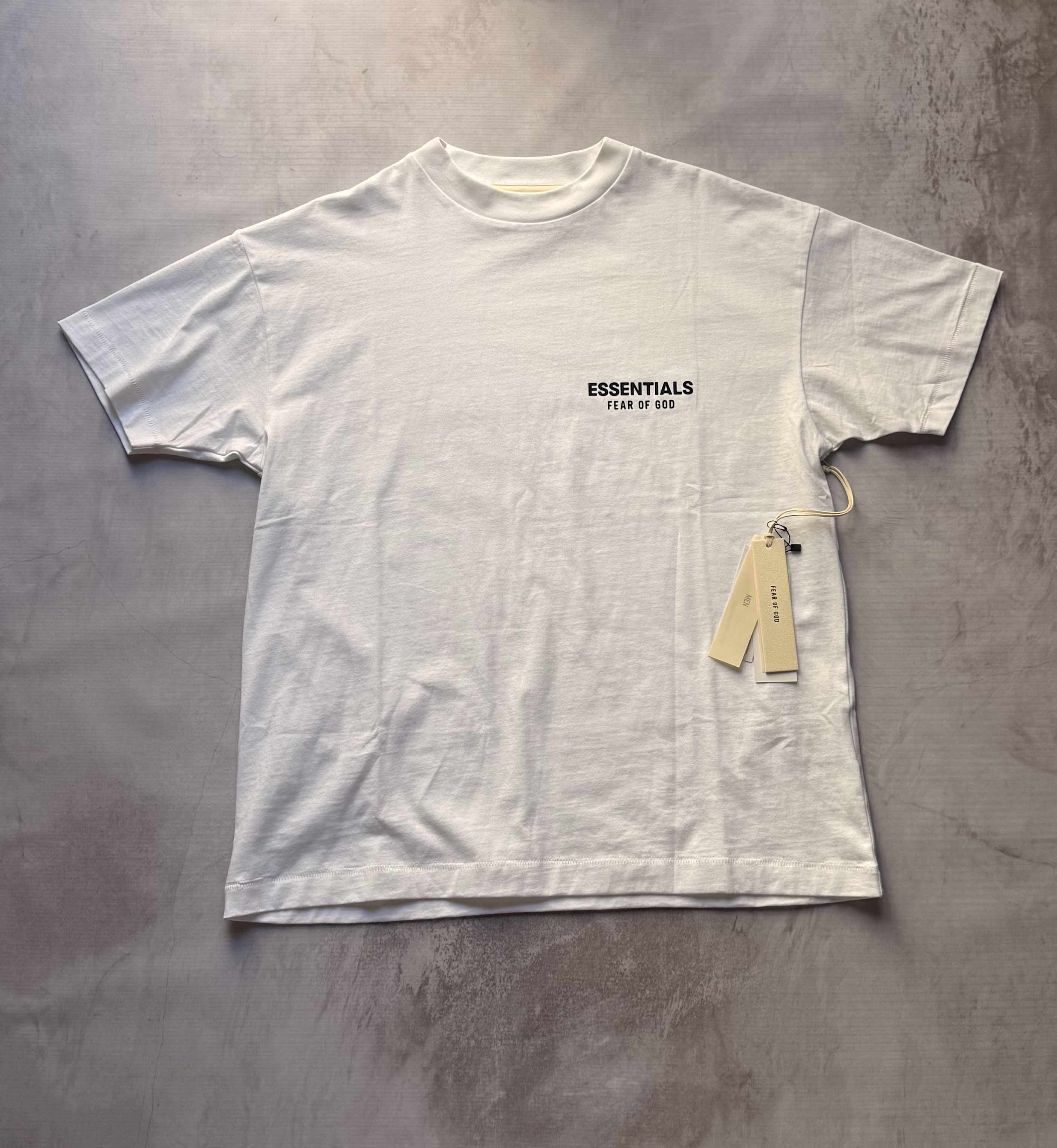 Essentials S25 White Tee  2 SIZE OVERSIZED
