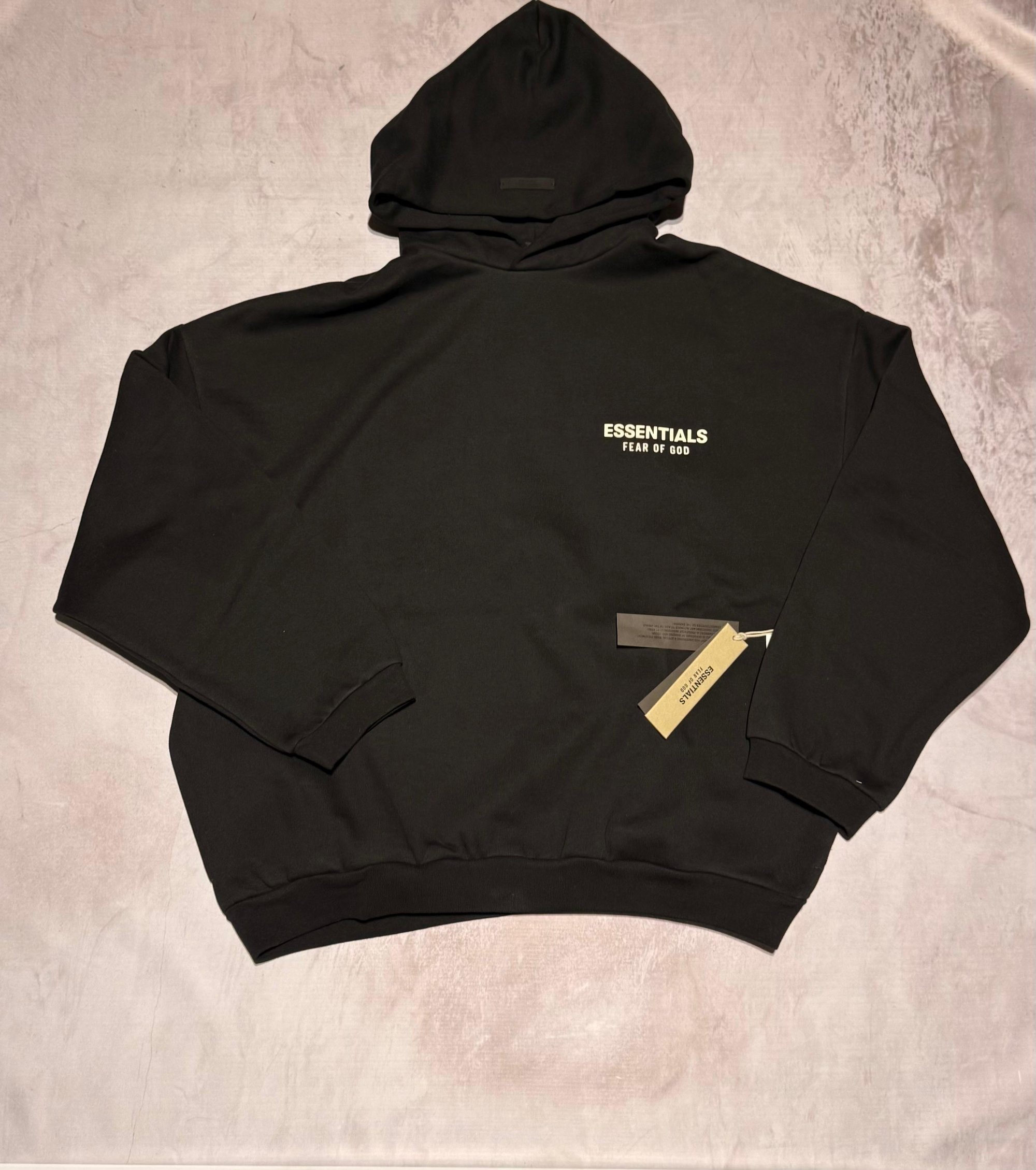 Essentials S25 Hoodie Black and White